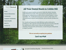 Tablet Screenshot of cobblehilldental.com